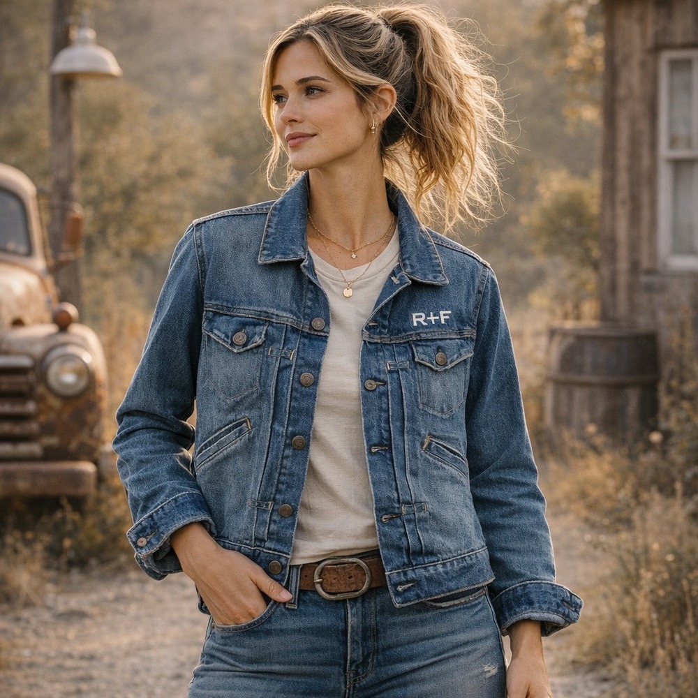 Imogene and Willie‎ Denim Jacket Women Small Blue Rodan + Fields Special Edition